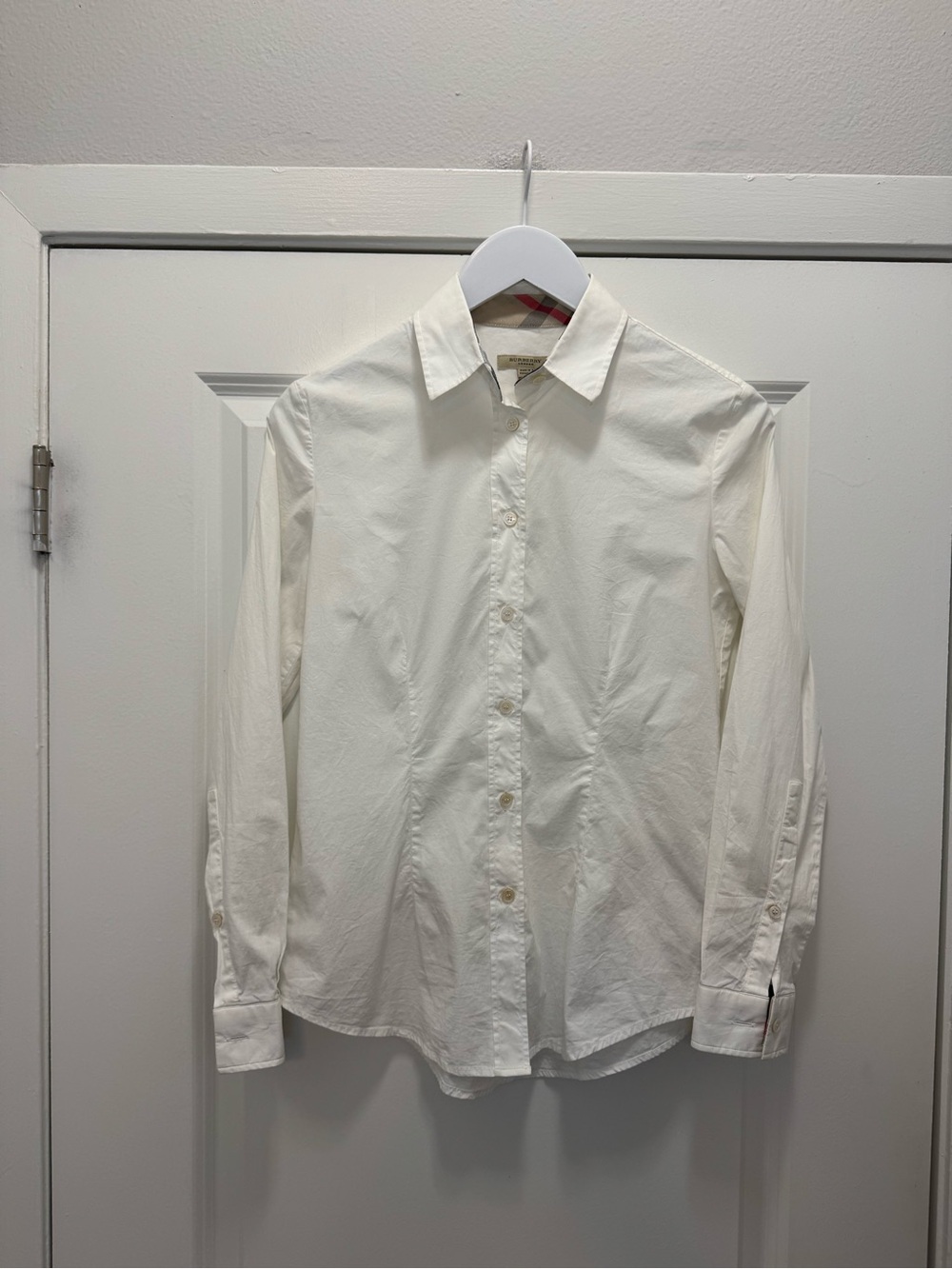 Burberry London White Dress Shirt Button